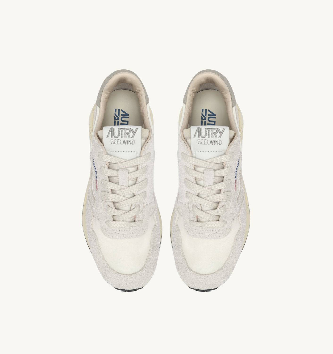 SNEAKERS REELWIND LOW IN NYLON E SUEDE BIANCO