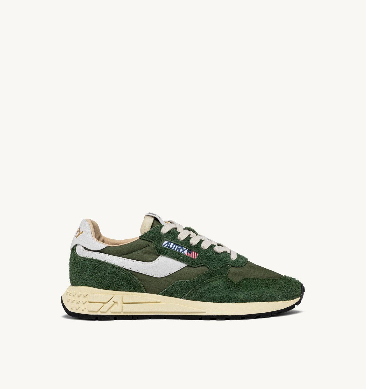 SNEAKERS REELWIND LOW IN NYLON E SUEDE COLORE MILITARY
