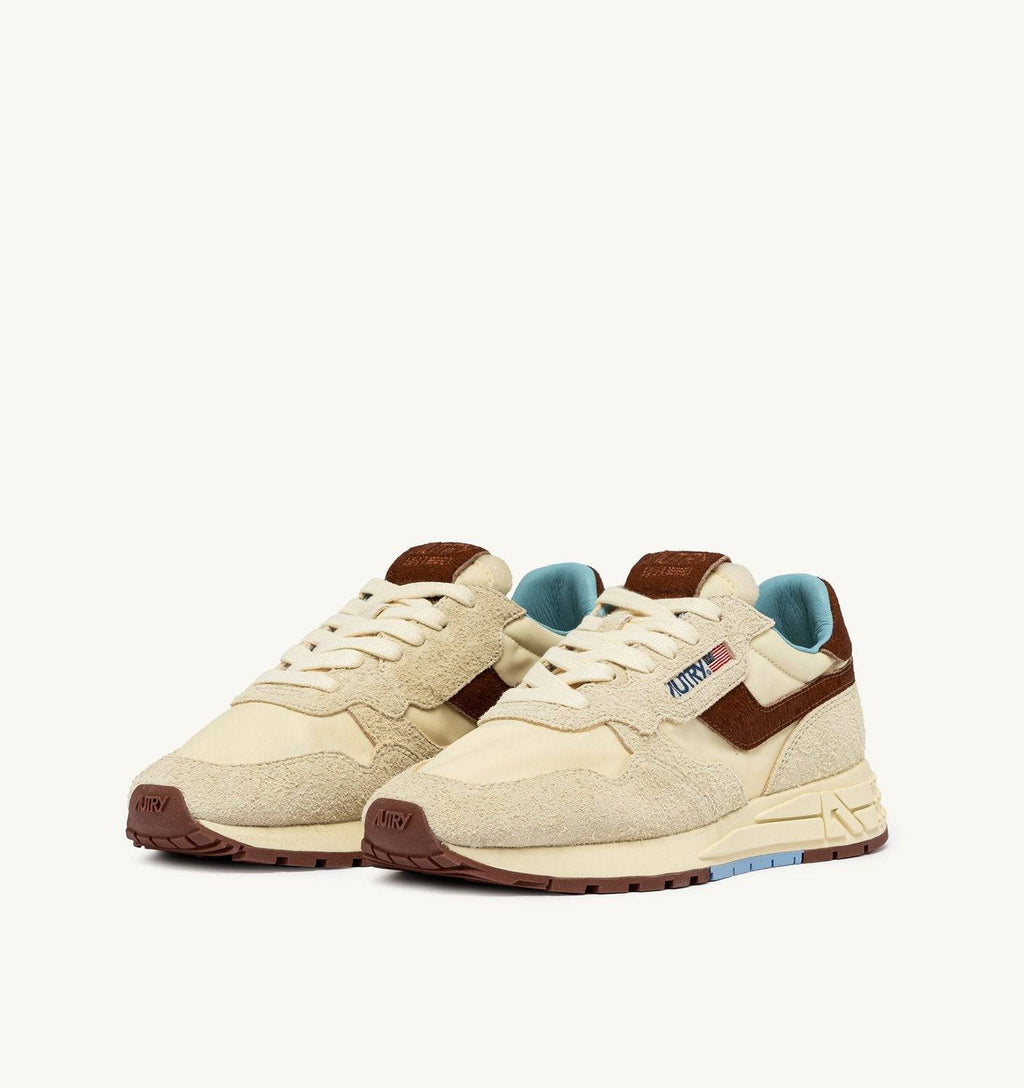 SNEAKERS REELWIND LOW IN NYLON E SUEDE COLORE NUT E BROWN