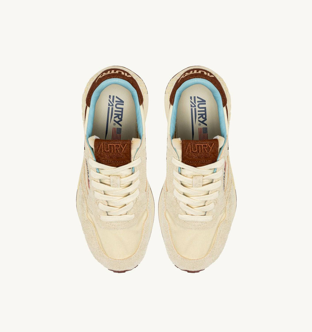 SNEAKERS REELWIND LOW IN NYLON E SUEDE COLORE NUT E BROWN