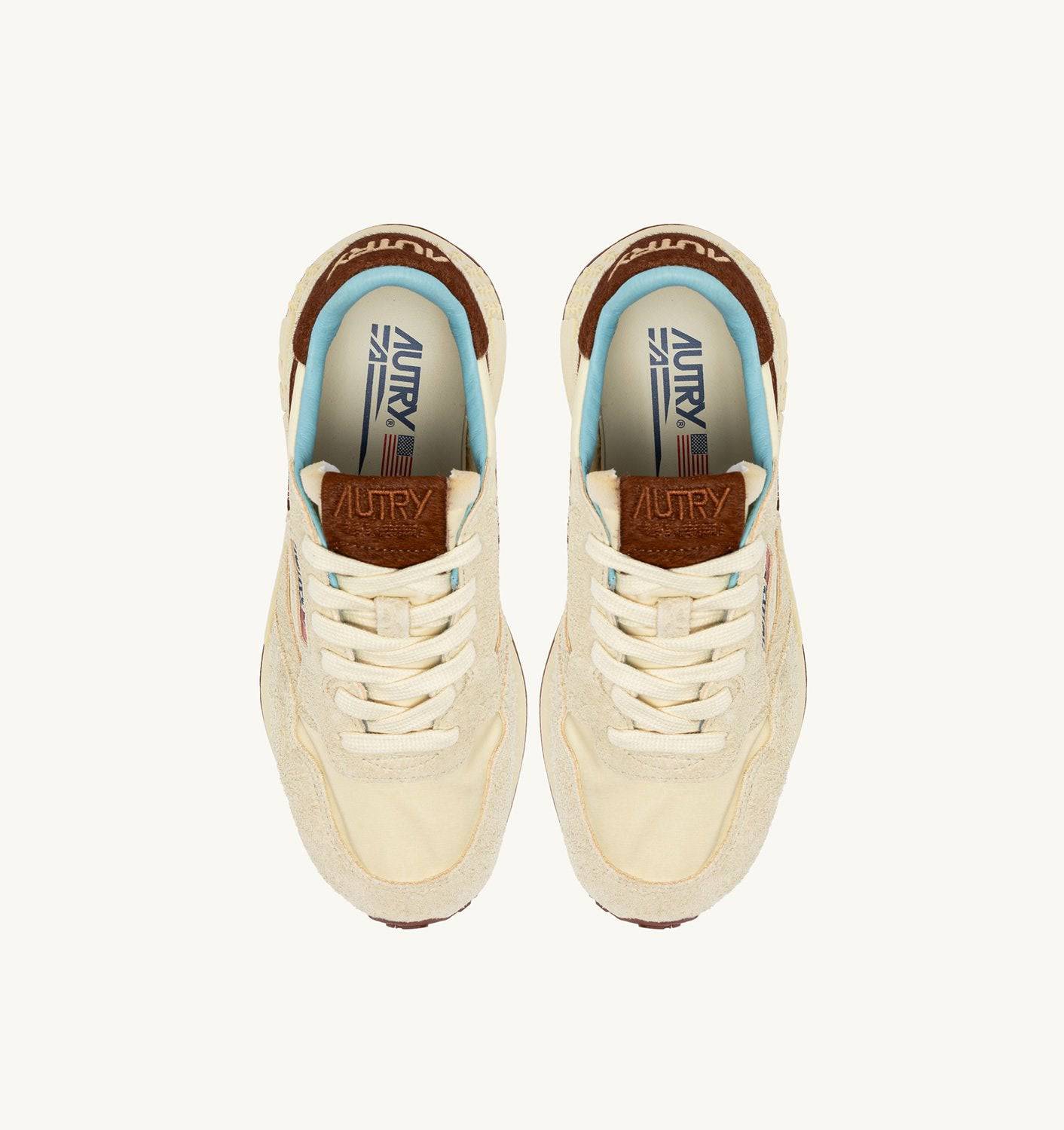 SNEAKERS REELWIND LOW IN NYLON E SUEDE COLORE NUT E BROWN