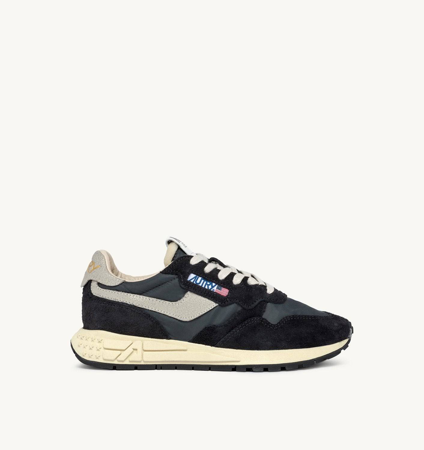 SNEAKERS REELWIND LOW IN NYLON E SUEDE NERA