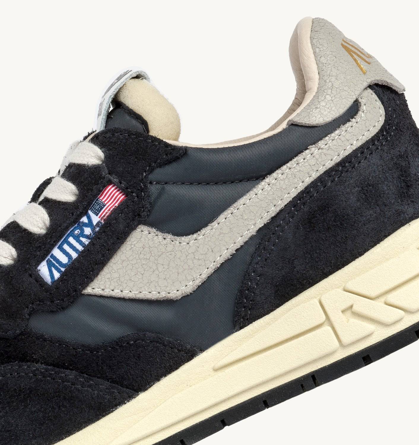 SNEAKERS REELWIND LOW IN NYLON E SUEDE NERA