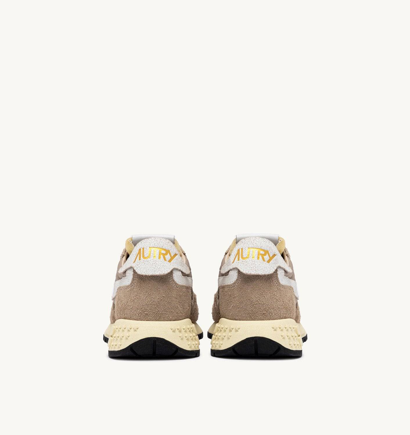 SNEAKERS REELWIND LOW IN NYLON E SUEDE PEPPER E BIANCA