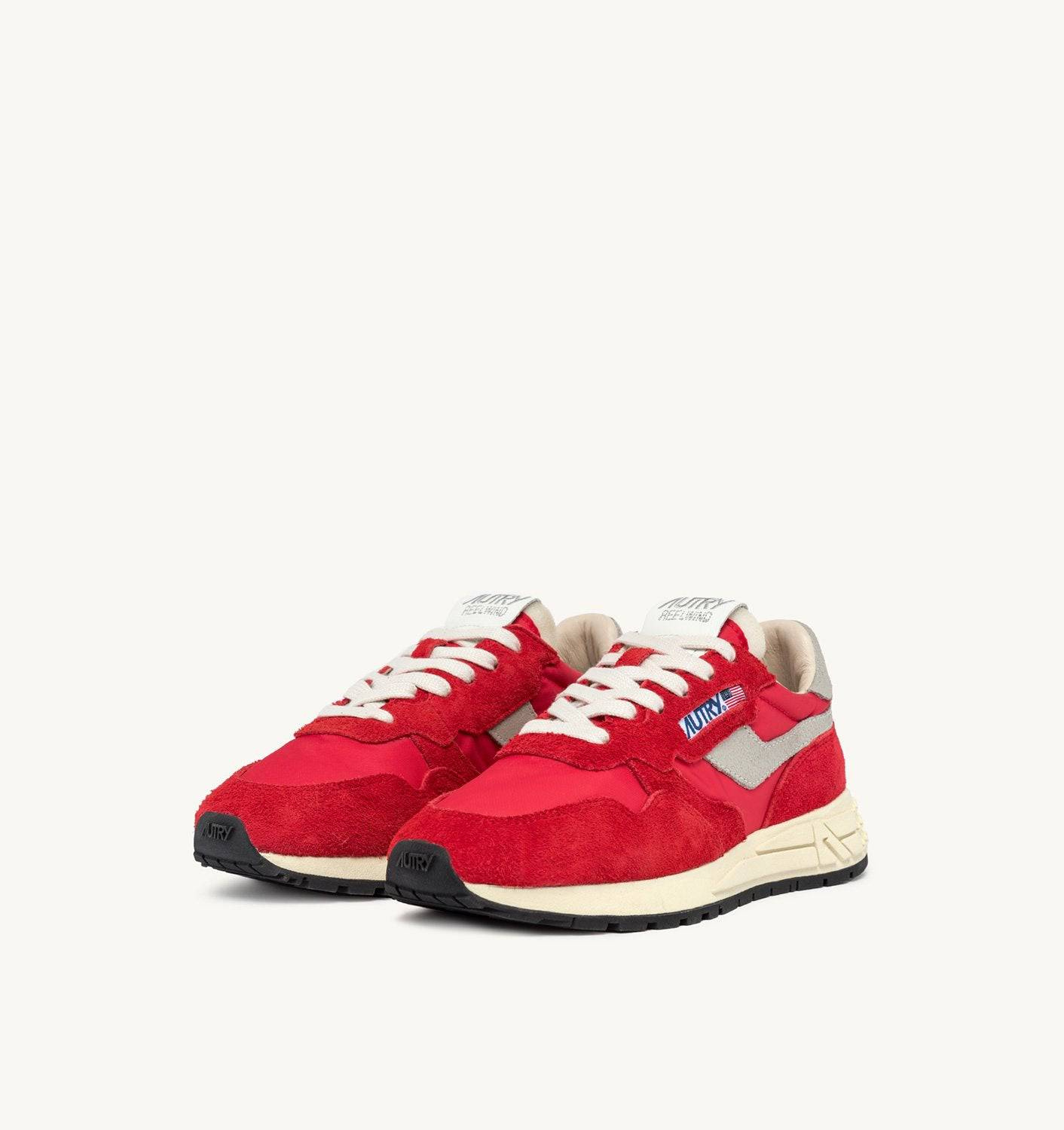 SNEAKERS REELWIND LOW IN NYLON E SUEDE ROSSA