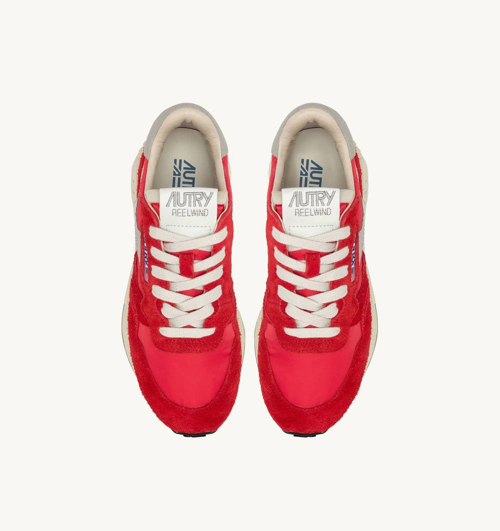 SNEAKERS REELWIND LOW IN NYLON E SUEDE ROSSA