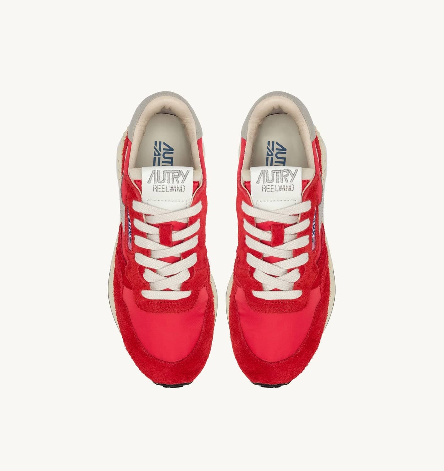 SNEAKERS REELWIND LOW IN NYLON E SUEDE ROSSA