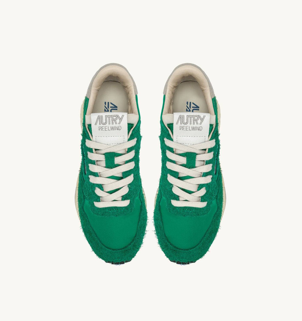 SNEAKERS REELWIND LOW IN NYLON E SUEDE VERDE