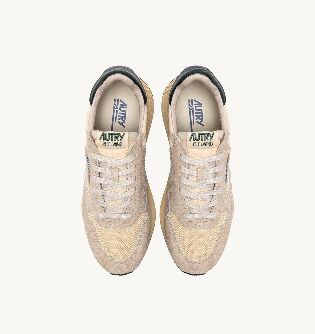 SNEAKERS REELWIND LOW IN NYLON SUEDE E PELLE ECRU' E MOUNTAIN