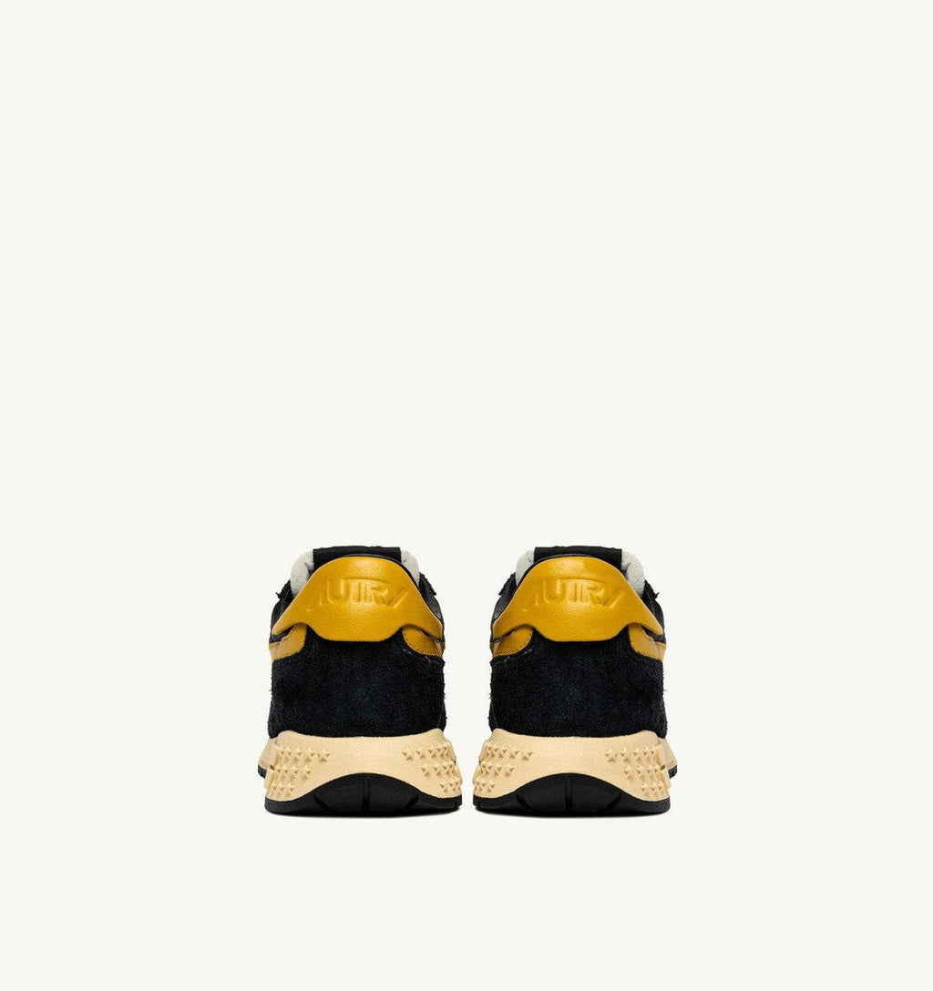 SNEAKERS REELWIND LOW IN NYLON SUEDE E PELLE GIALLO E NERO