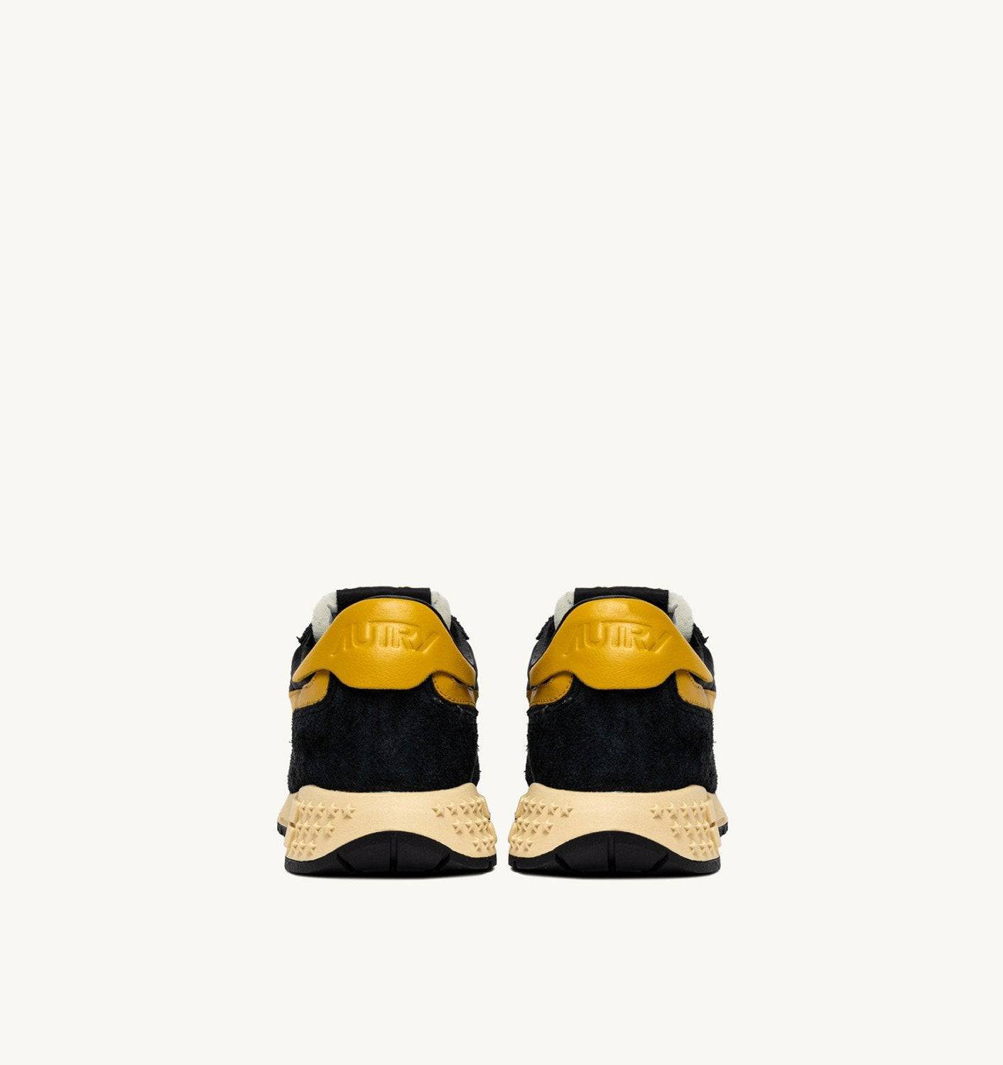 SNEAKERS REELWIND LOW IN NYLON SUEDE E PELLE GIALLO E NERO