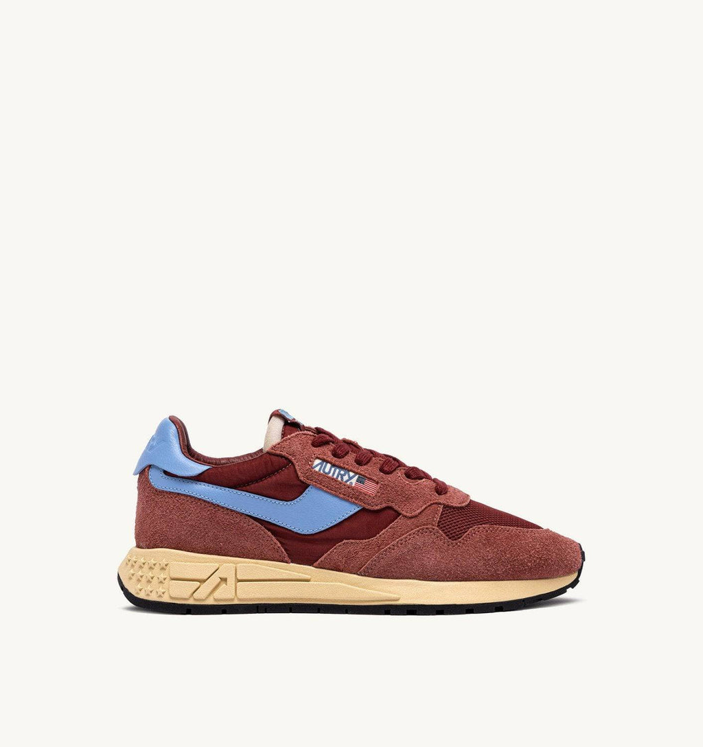 SNEAKERS REELWIND LOW IN NYLON SUEDE E PELLE HOT SAUCE E DELLA ROBBIA BLUE
