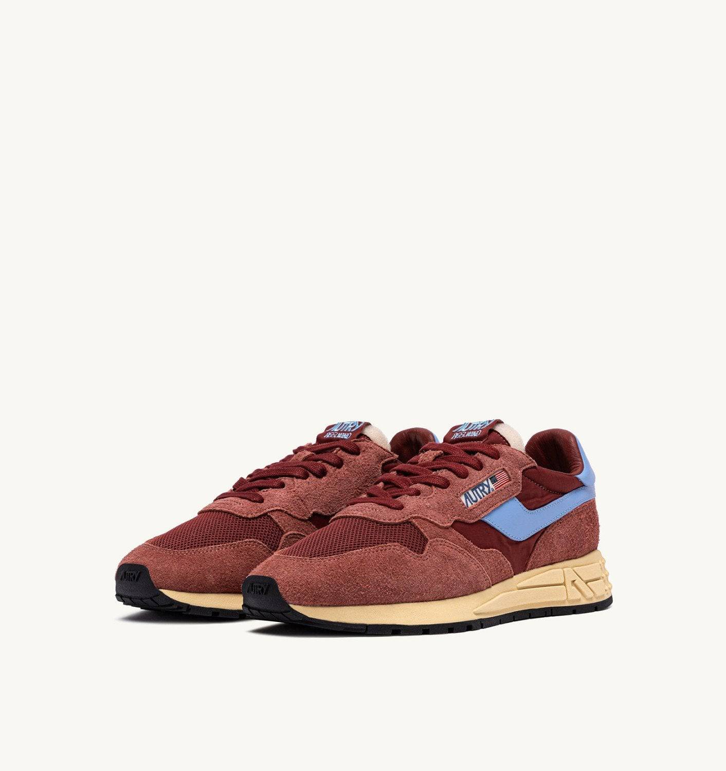 SNEAKERS REELWIND LOW IN NYLON SUEDE E PELLE HOT SAUCE E DELLA ROBBIA BLUE