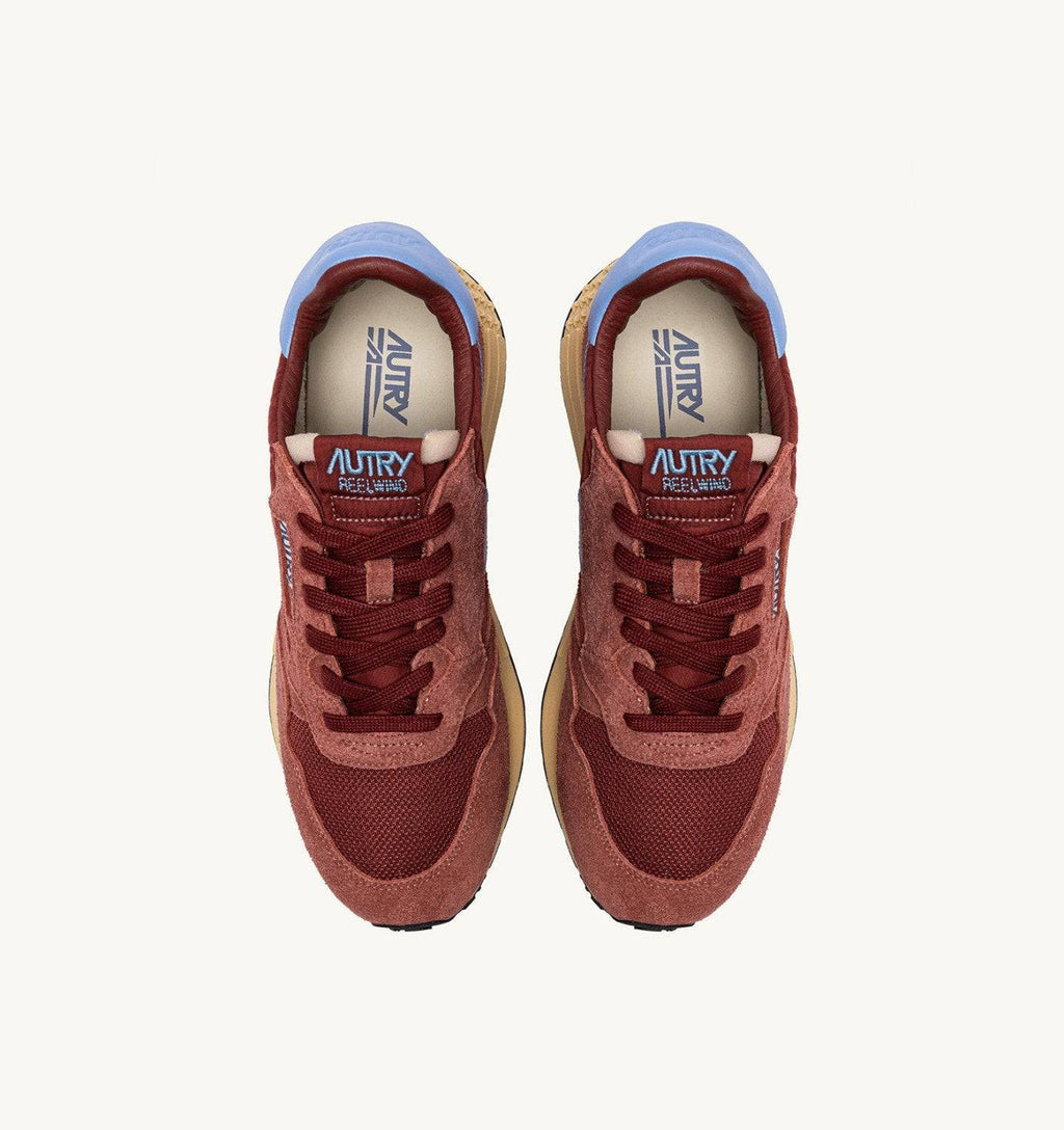 SNEAKERS REELWIND LOW IN NYLON SUEDE E PELLE HOT SAUCE E DELLA ROBBIA BLUE
