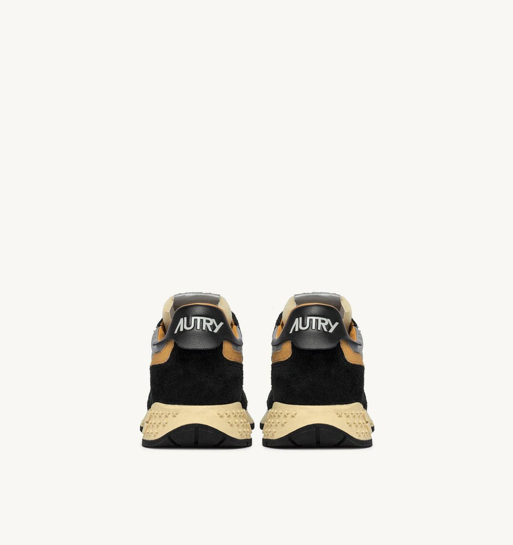 SNEAKERS REELWIND LOW IN SUEDE NERO E NYLON RIFLETTENTE