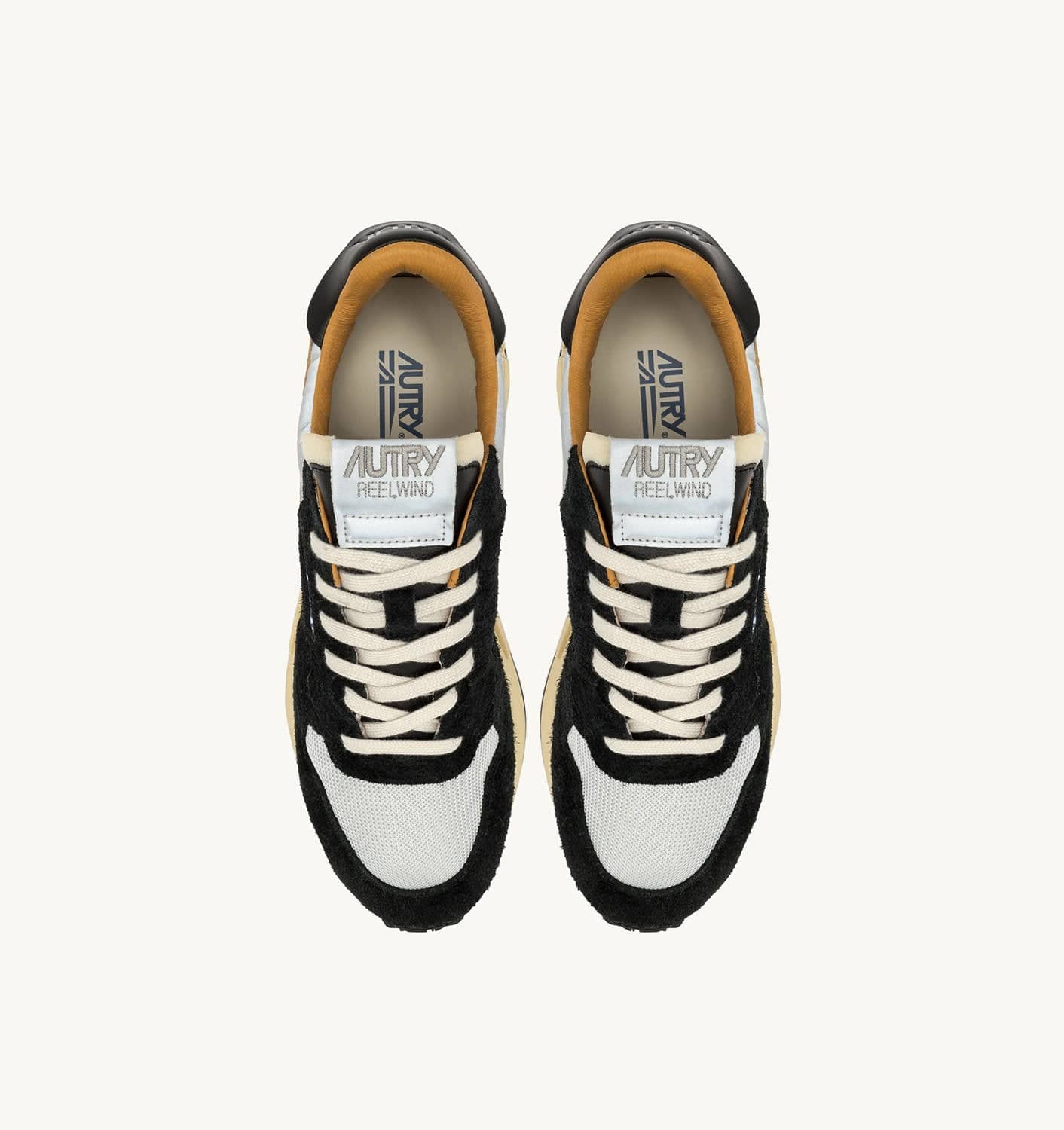 SNEAKERS REELWIND LOW IN SUEDE NERO E NYLON RIFLETTENTE