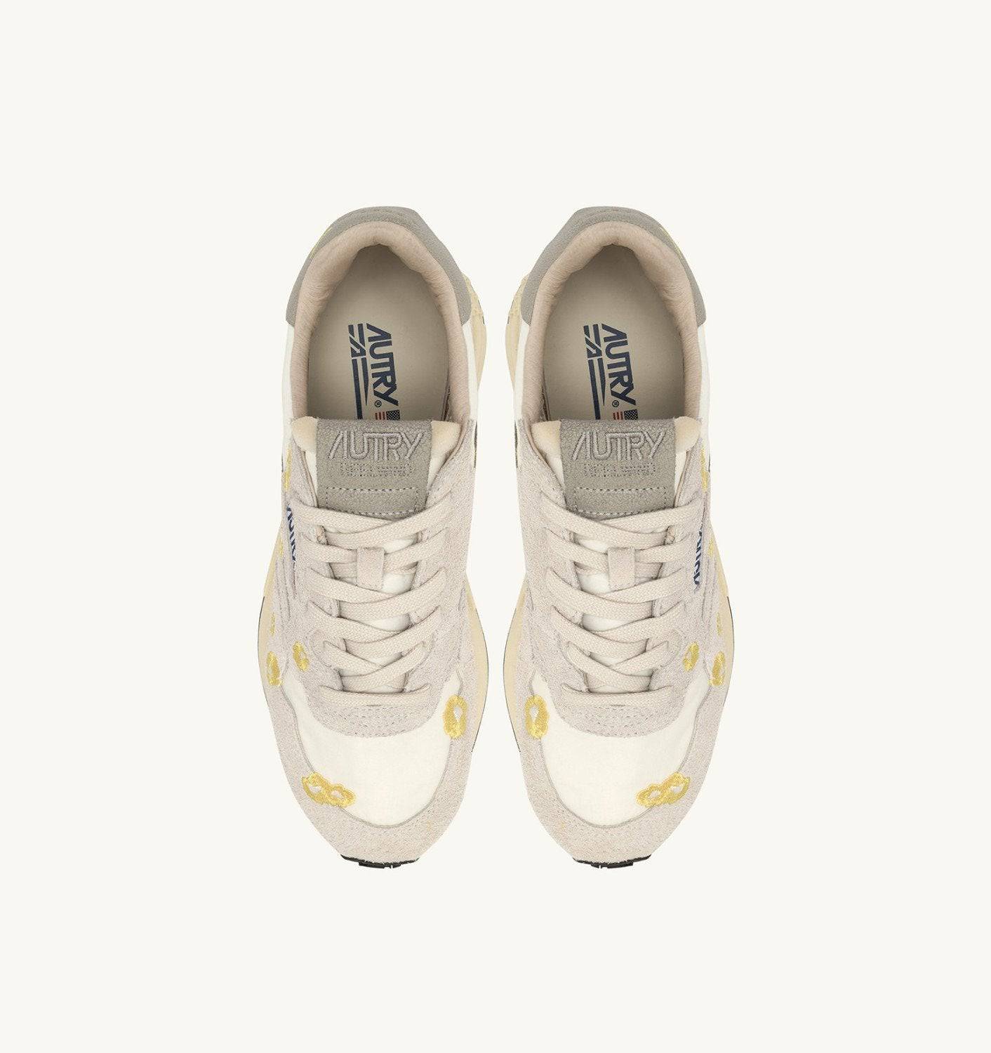 SNEAKERS REELWIND LOW RICAMATE COLORE BIANCO E BUTTERCUP
