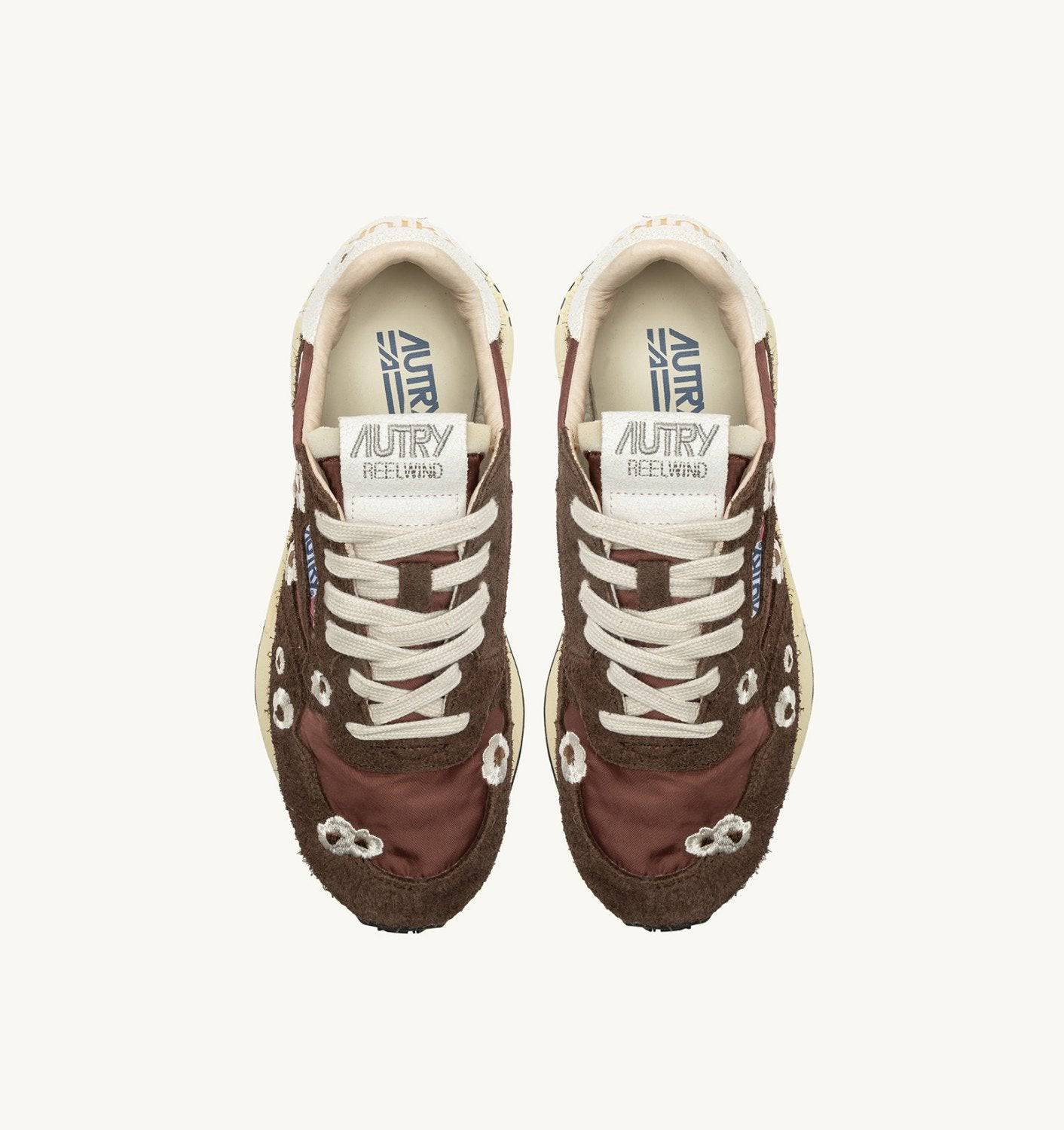 SNEAKERS REELWIND LOW RICAMATE COLORE EBONY E BIANCO