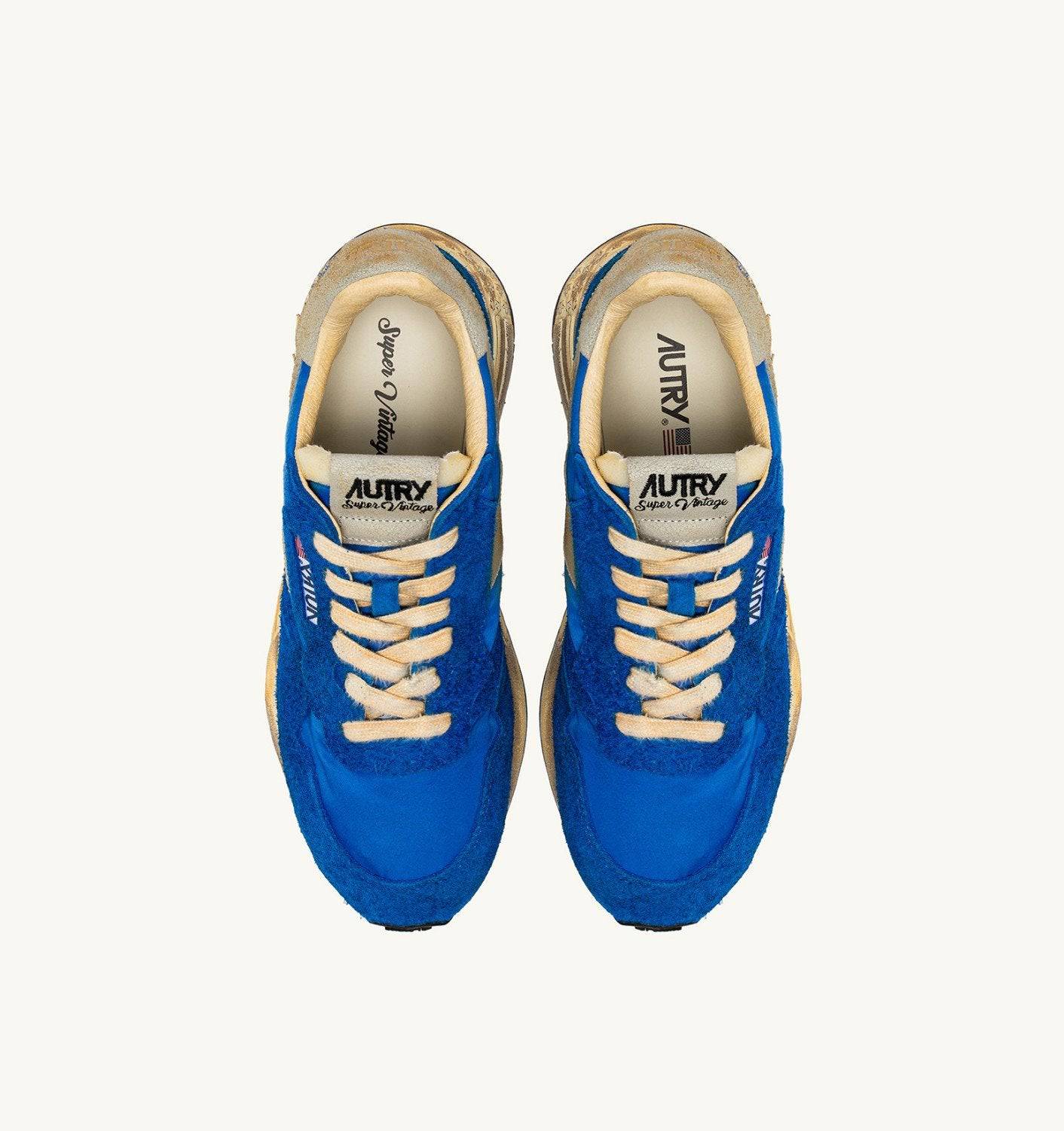 SNEAKERS REELWIND SUPER VINTAGE IN NYLON E SUEDE BLUE
