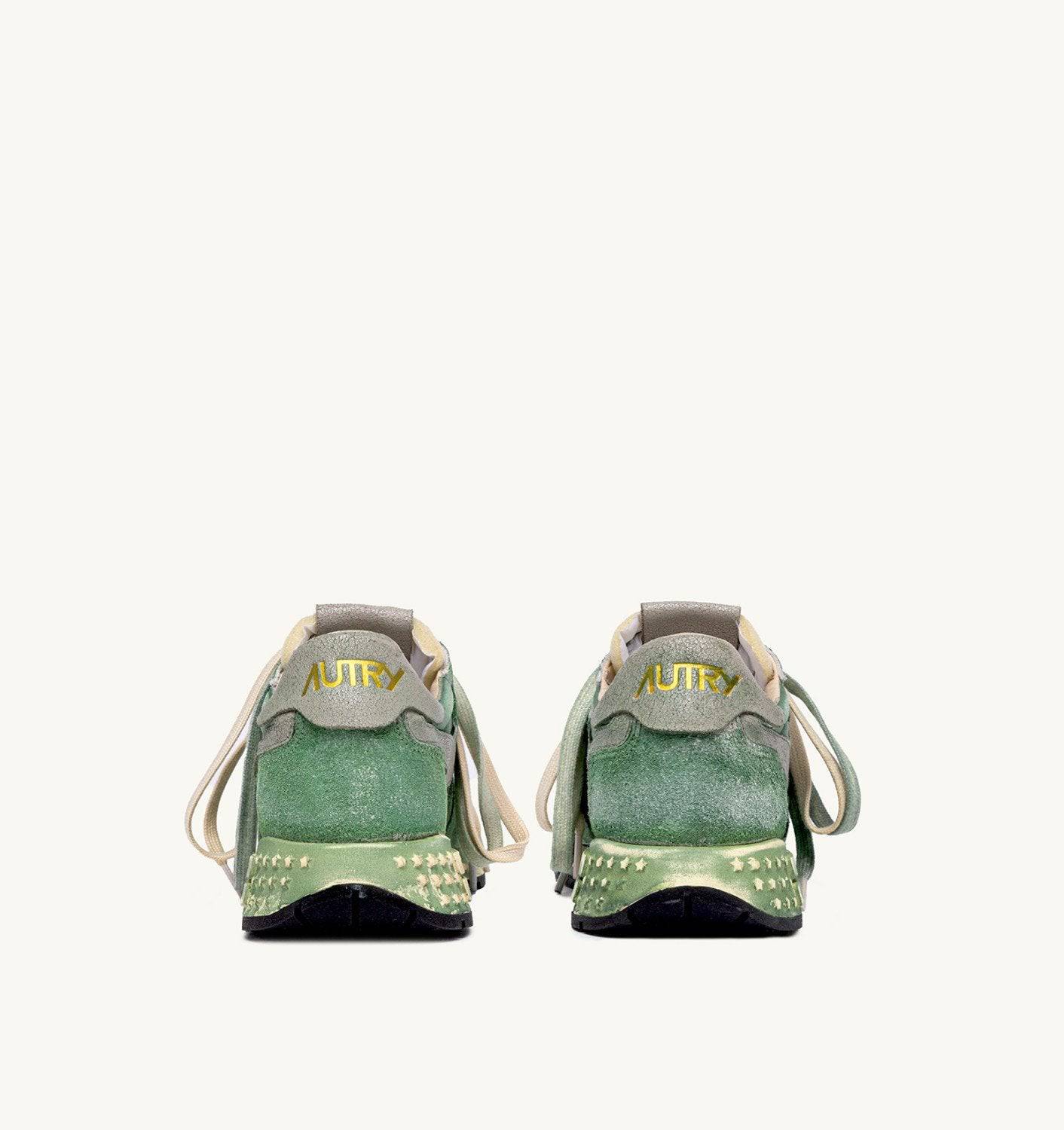 SNEAKERS REELWIND SUPER VINTAGE IN NYLON E SUEDE COLORE MILITARY