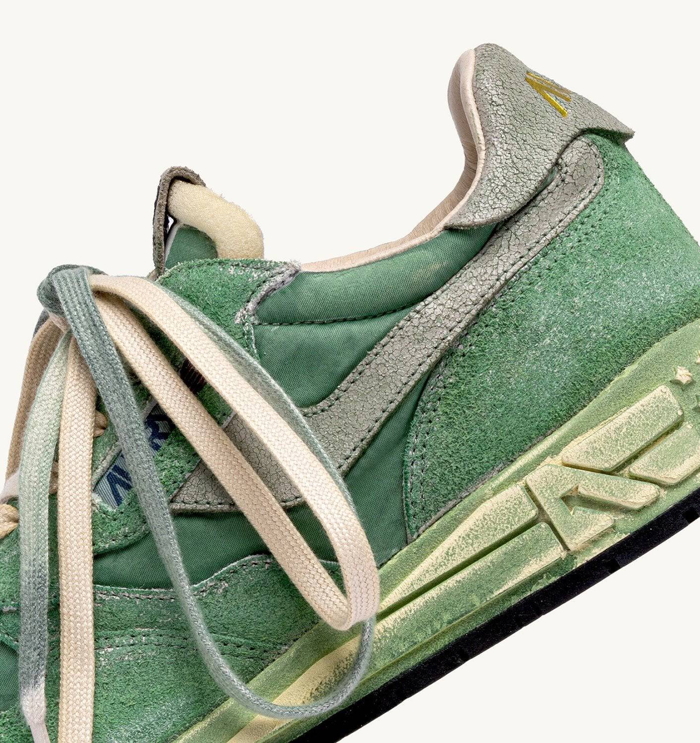 SNEAKERS REELWIND SUPER VINTAGE IN NYLON E SUEDE COLORE MILITARY