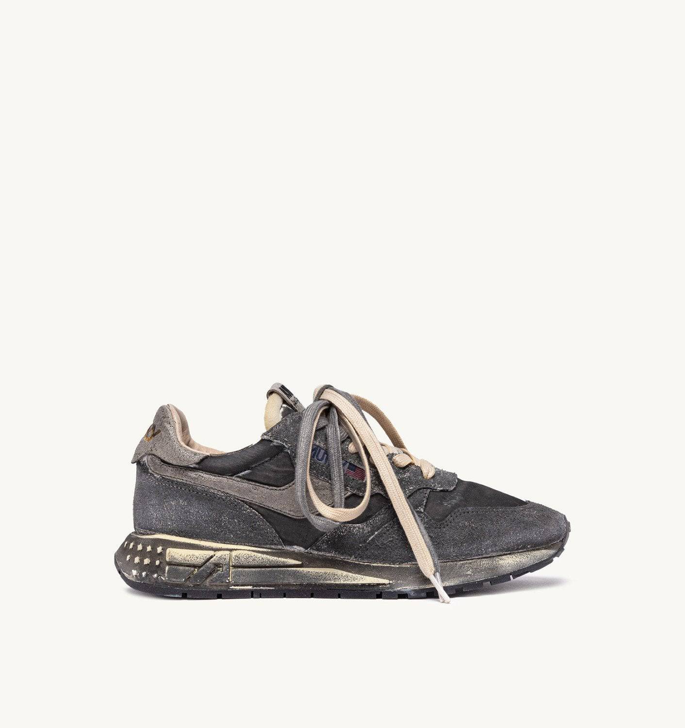 SNEAKERS REELWIND SUPER VINTAGE IN NYLON E SUEDE NERO