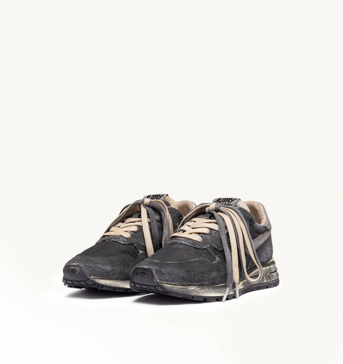 SNEAKERS REELWIND SUPER VINTAGE IN NYLON E SUEDE NERO