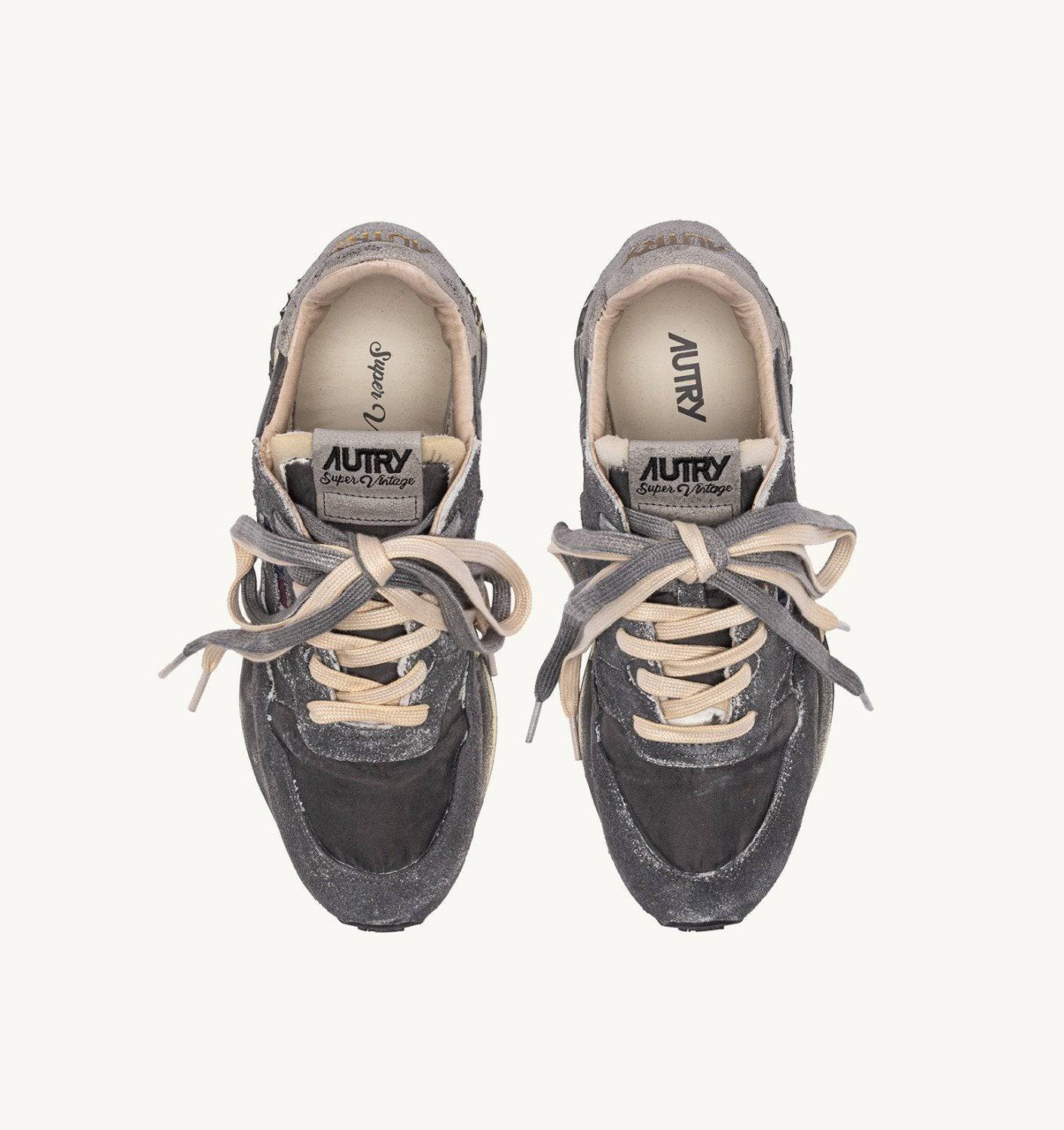SNEAKERS REELWIND SUPER VINTAGE IN NYLON E SUEDE NERO