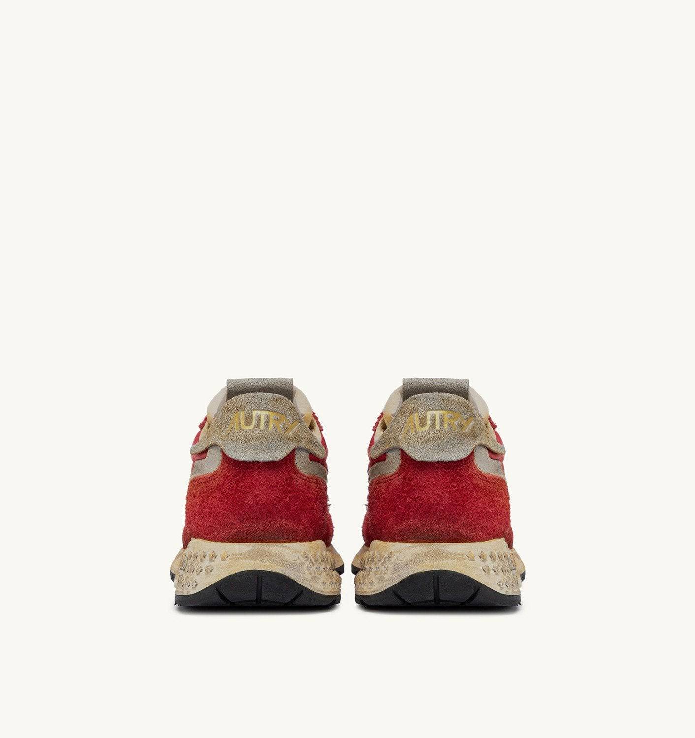 SNEAKERS REELWIND SUPER VINTAGE IN NYLON E SUEDE ROSSO