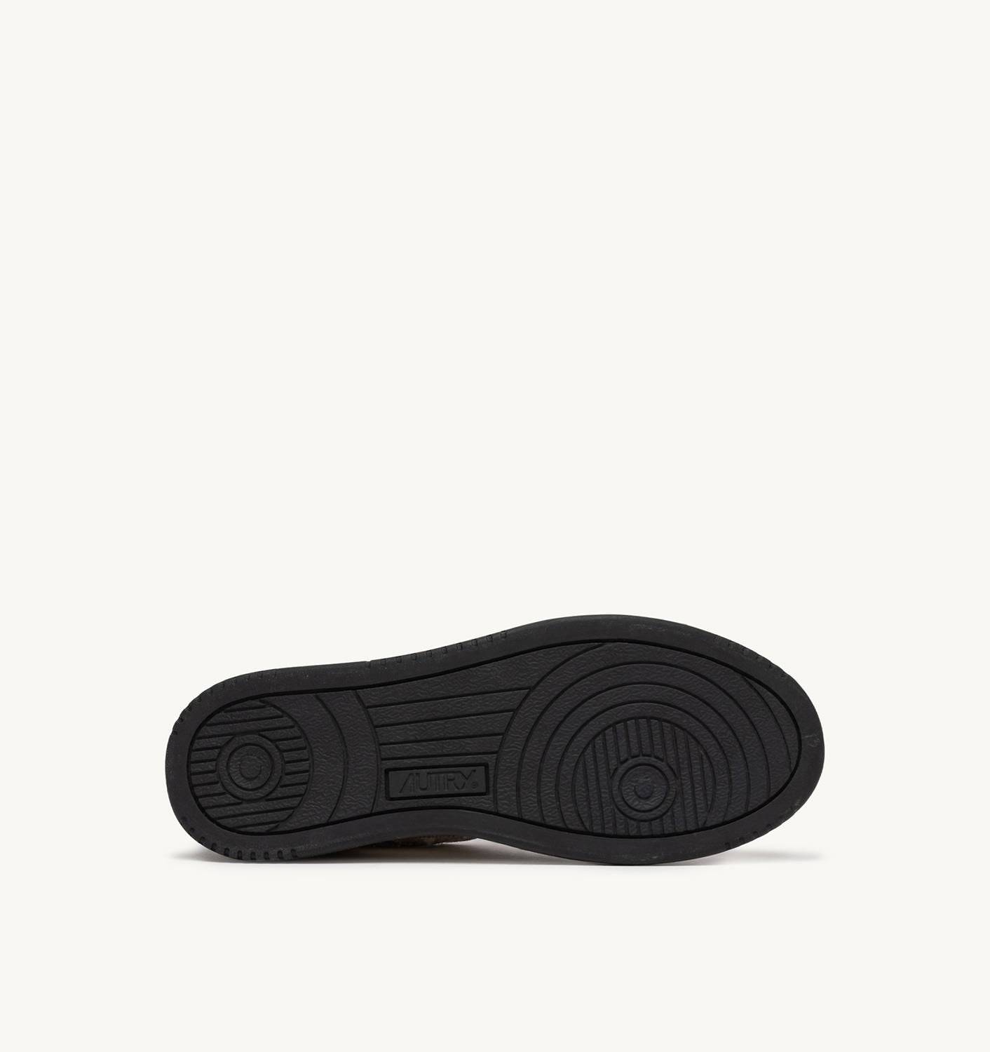 SNEAKERS SUPER VINTAGE LOW IN MESH BIANCA, SUEDE ORO E PELLE NERA