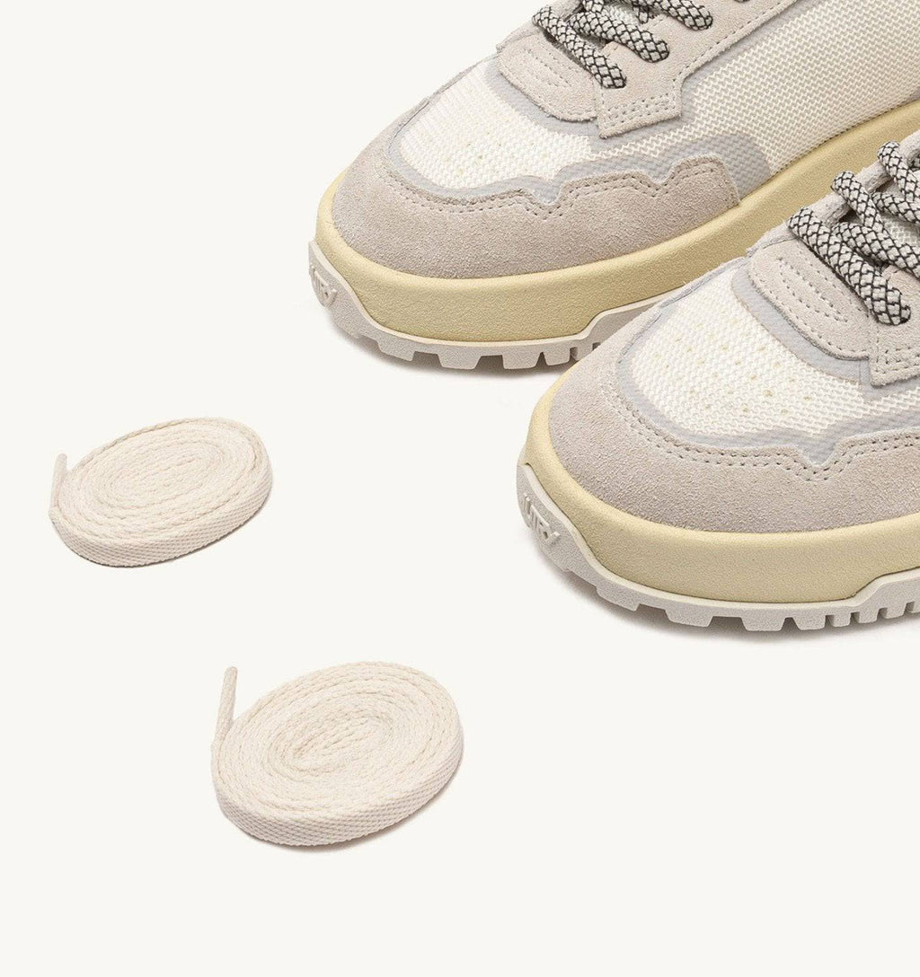 SNEAKERS WILDPACE LOW IN MESH E SUEDE COLORE BIANCO E MARSHMALLOW