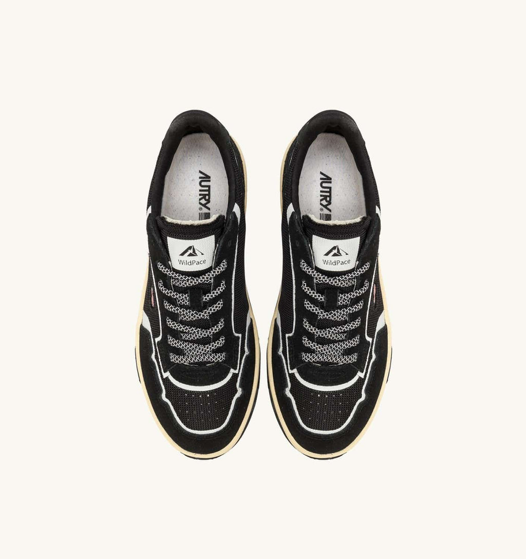 SNEAKERS WILDPACE LOW IN MESH E SUEDE COLORE NERO