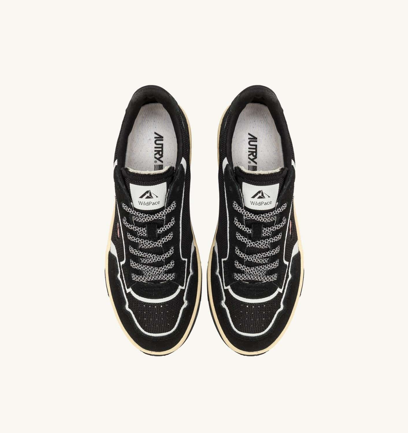 SNEAKERS WILDPACE LOW IN MESH E SUEDE COLORE NERO