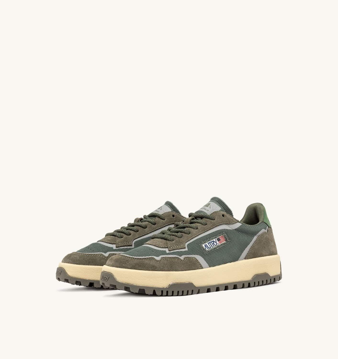 SNEAKERS WILDPACE LOW IN MESH E SUEDE COLORE SCHIO E MILITARY