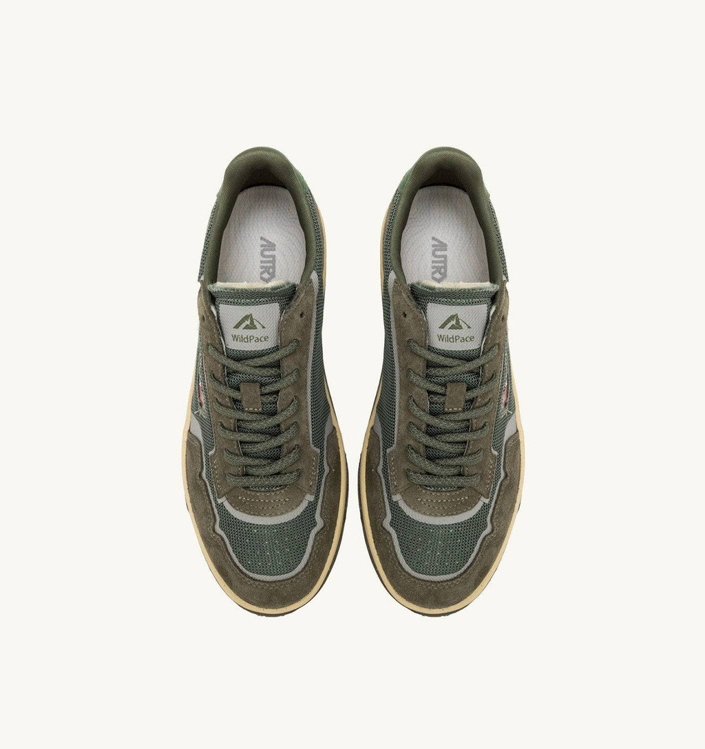 SNEAKERS WILDPACE LOW IN MESH E SUEDE COLORE SCHIO E MILITARY