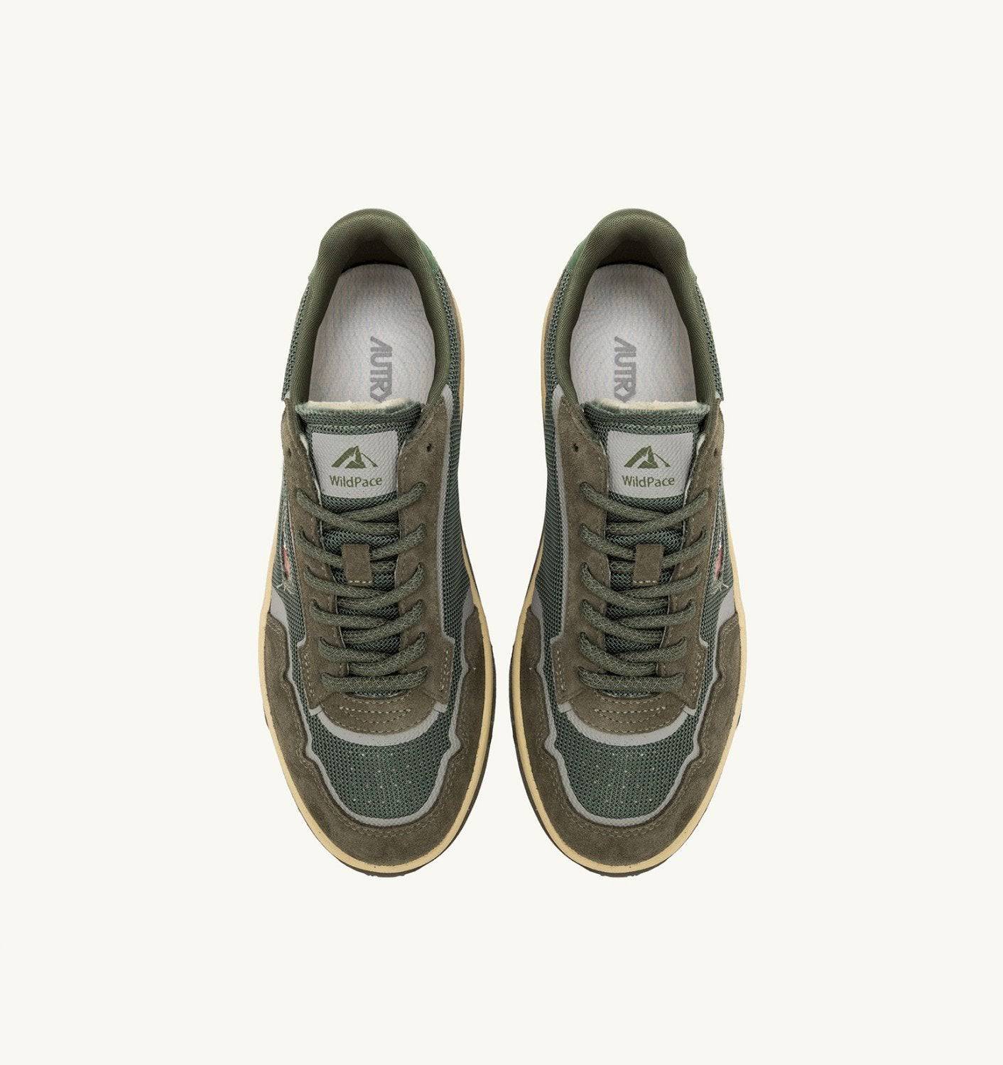 SNEAKERS WILDPACE LOW IN MESH E SUEDE COLORE SCHIO E MILITARY