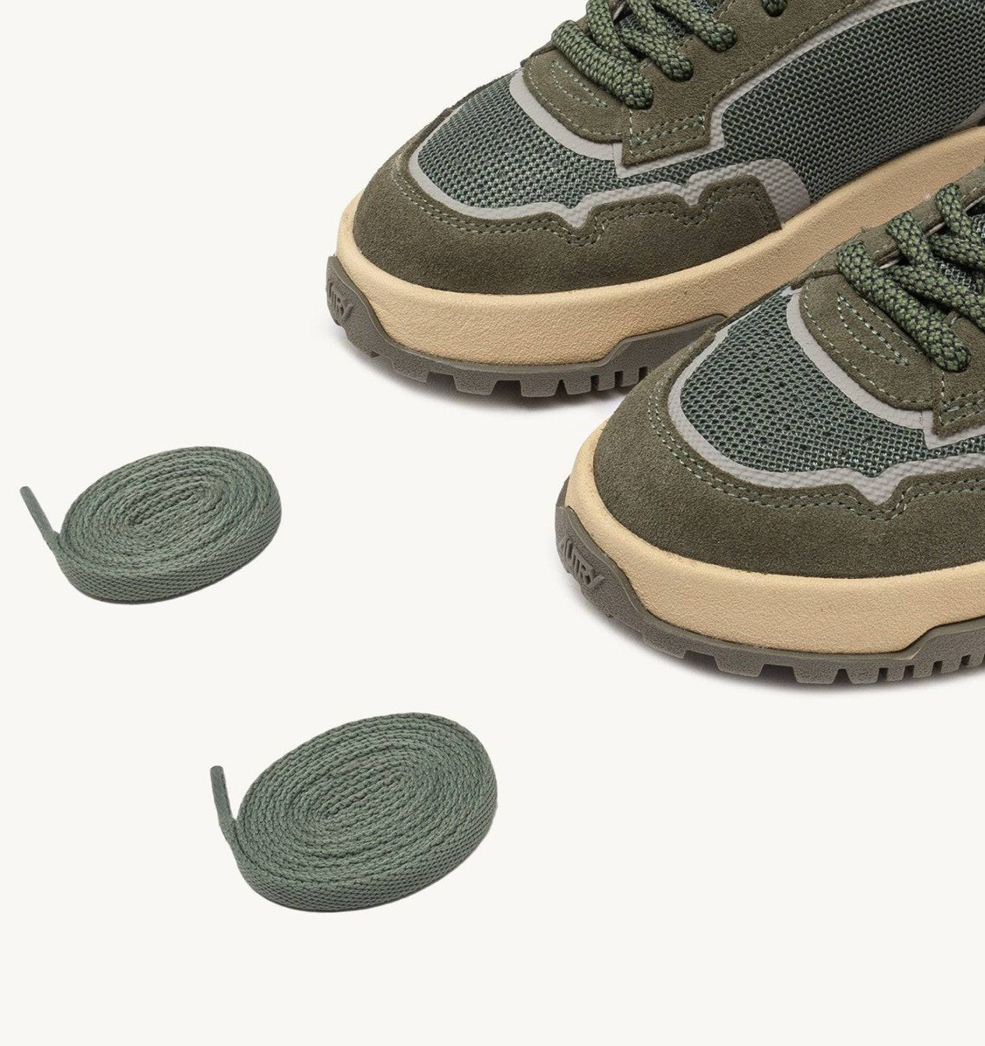 SNEAKERS WILDPACE LOW IN MESH E SUEDE COLORE SCHIO E MILITARY