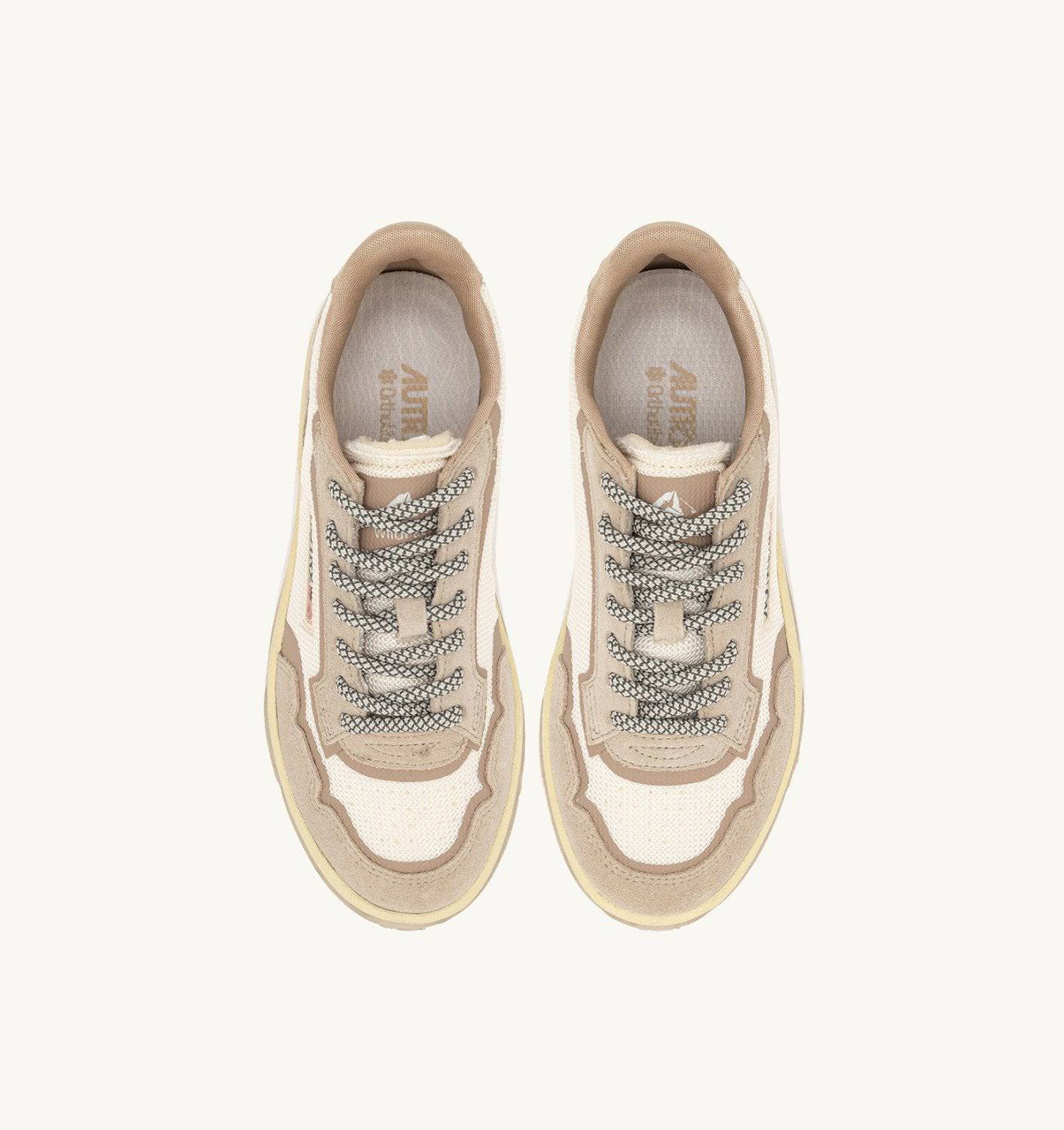 SNEAKERS WILDPACE LOW IN MESH E SUEDE COLORE WHISPER WHITE E SAND