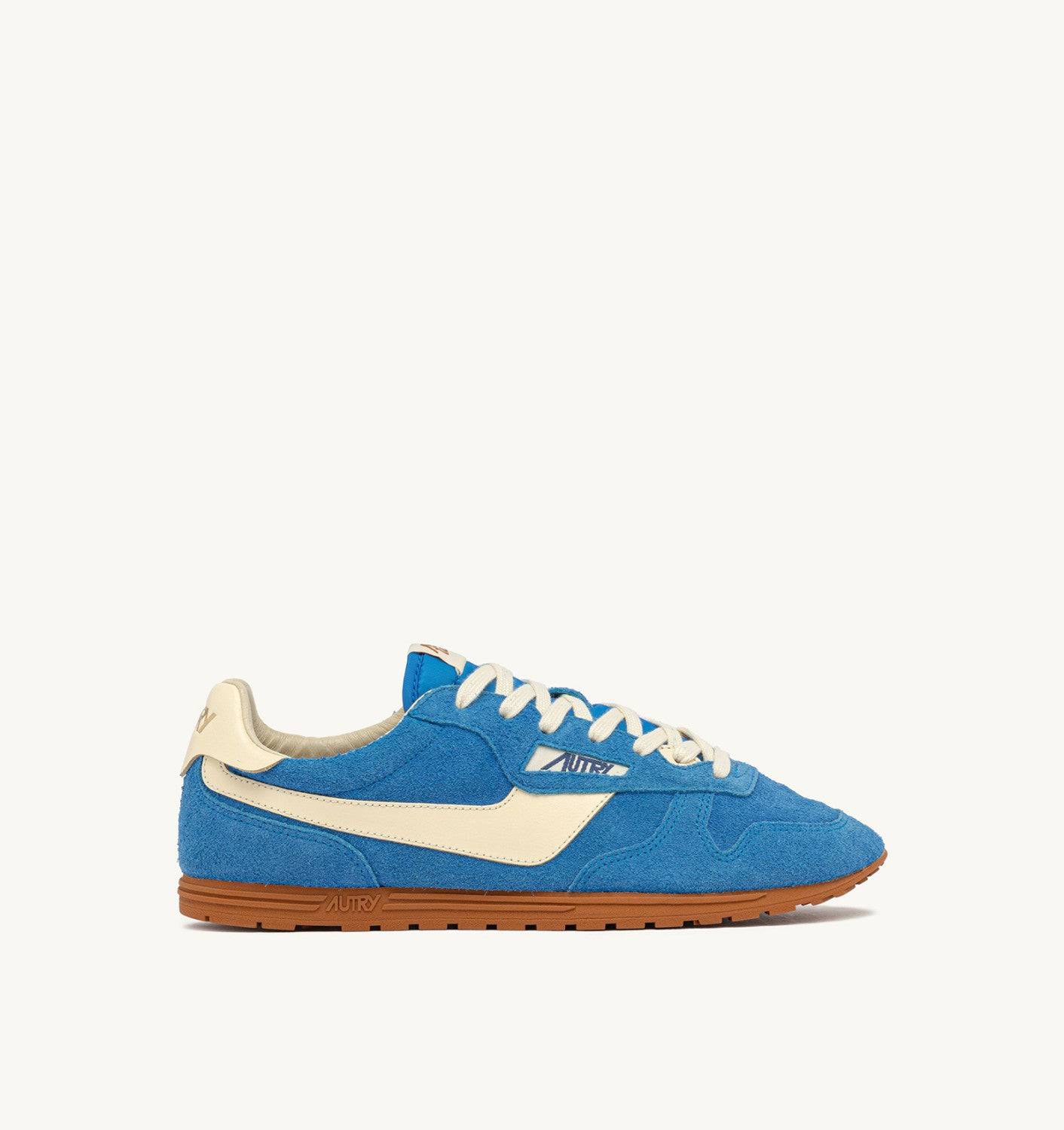 SNEAKERS WINDSPIN IN SUEDE E PELLE BLUE YATCH E RUTABAGA
