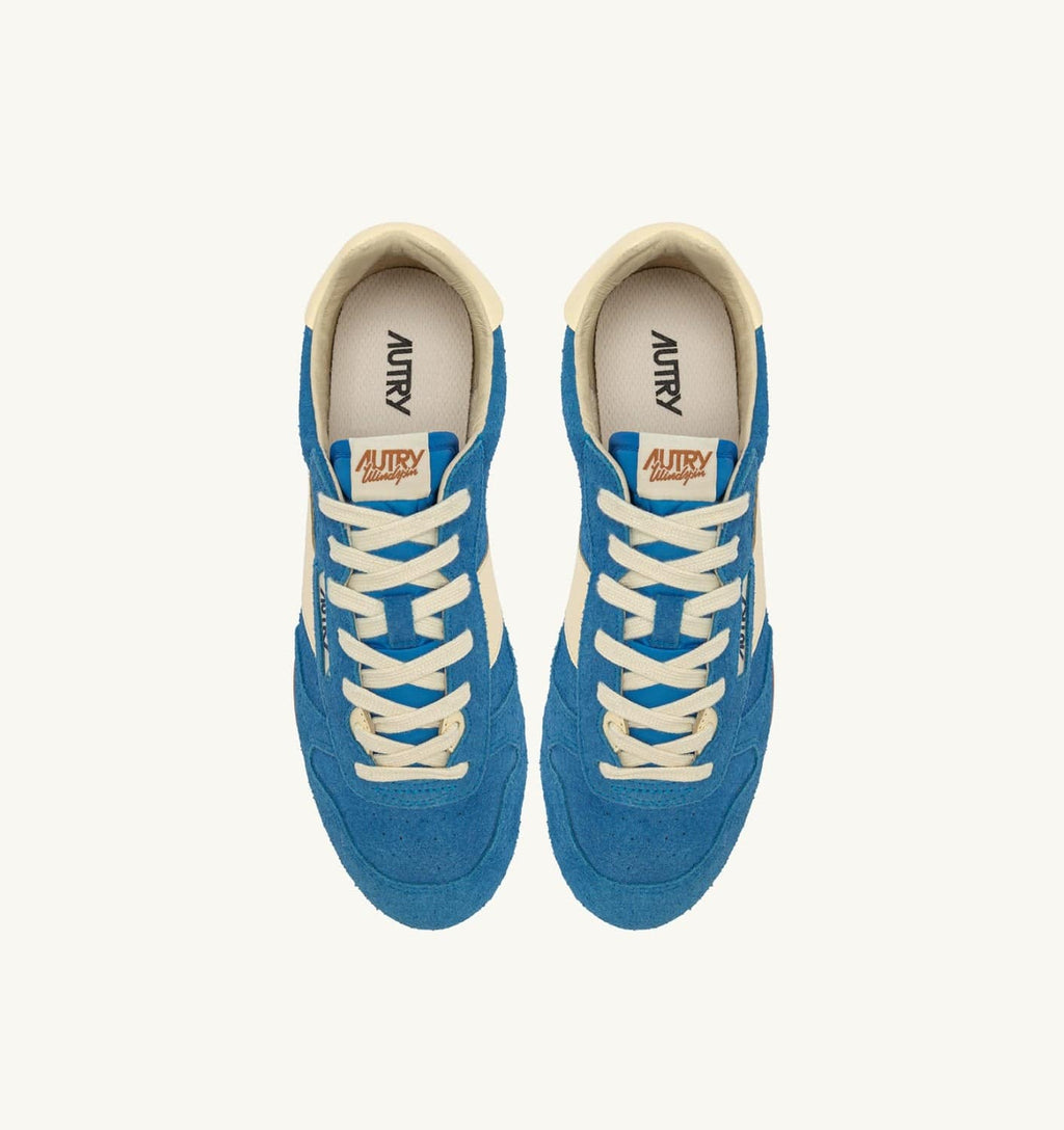 SNEAKERS WINDSPIN IN SUEDE E PELLE BLUE YATCH E RUTABAGA
