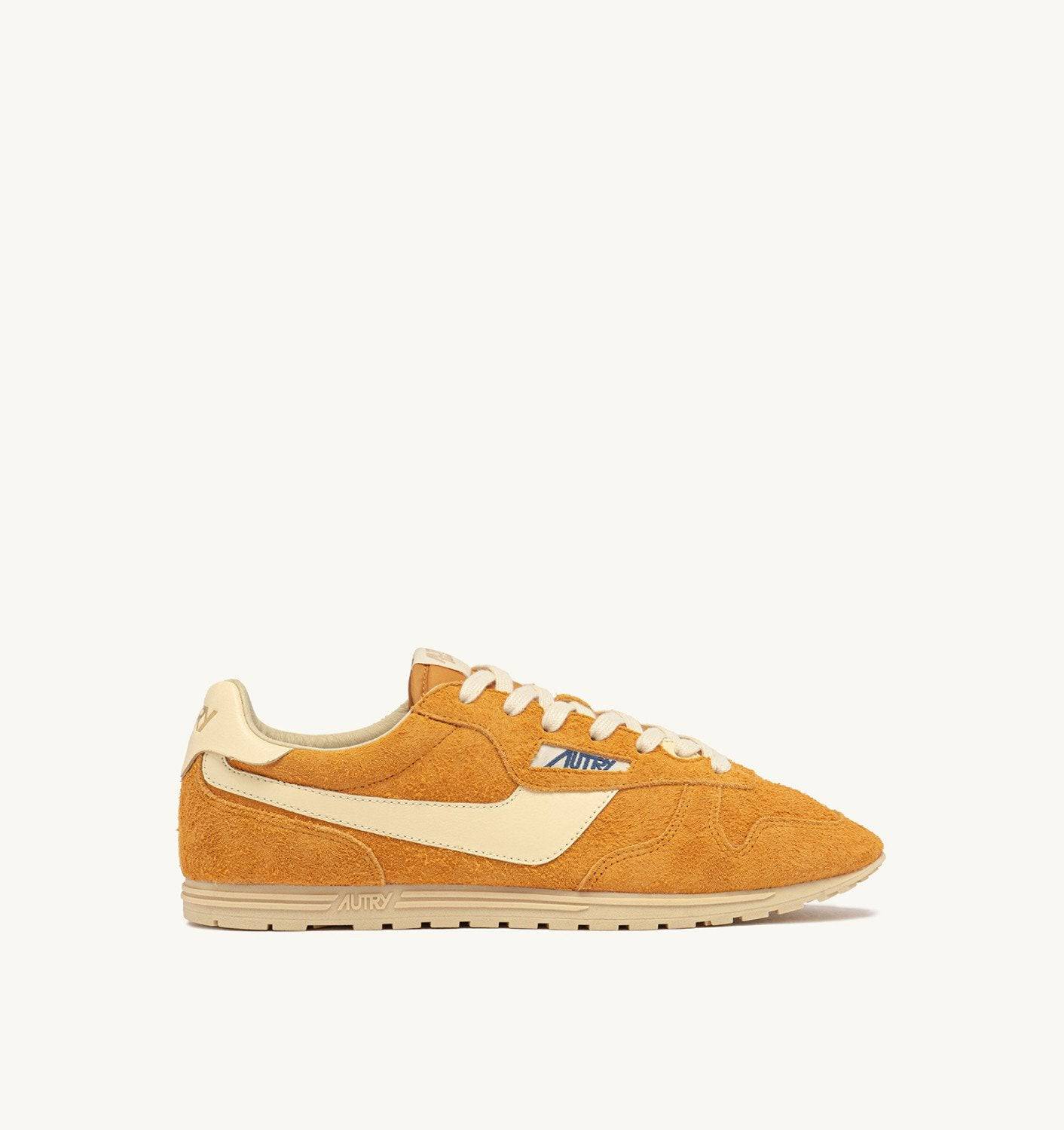 SNEAKERS WINDSPIN IN SUEDE E PELLE CADMIUM E RUTABAGA