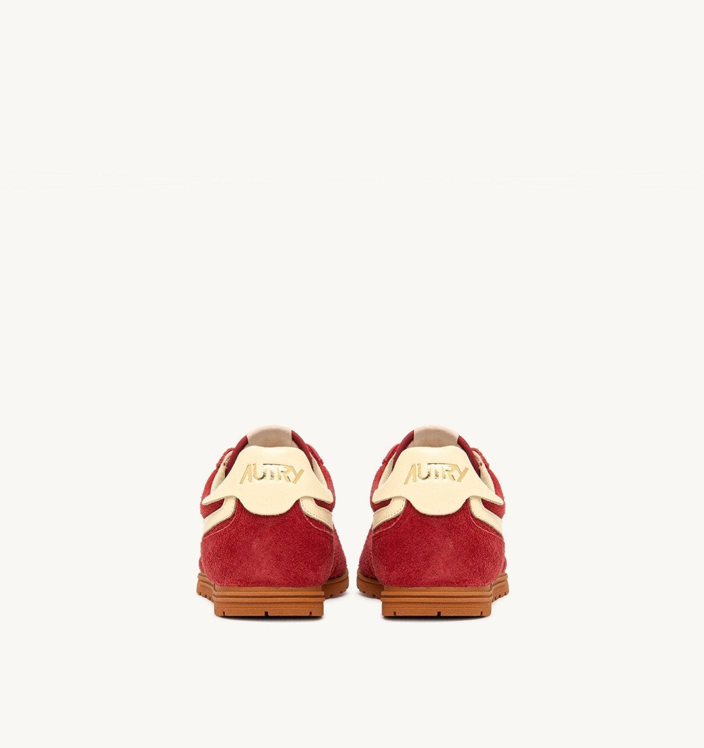 SNEAKERS WINDSPIN IN SUEDE E PELLE IMPERIAL RED E RUTABAGA