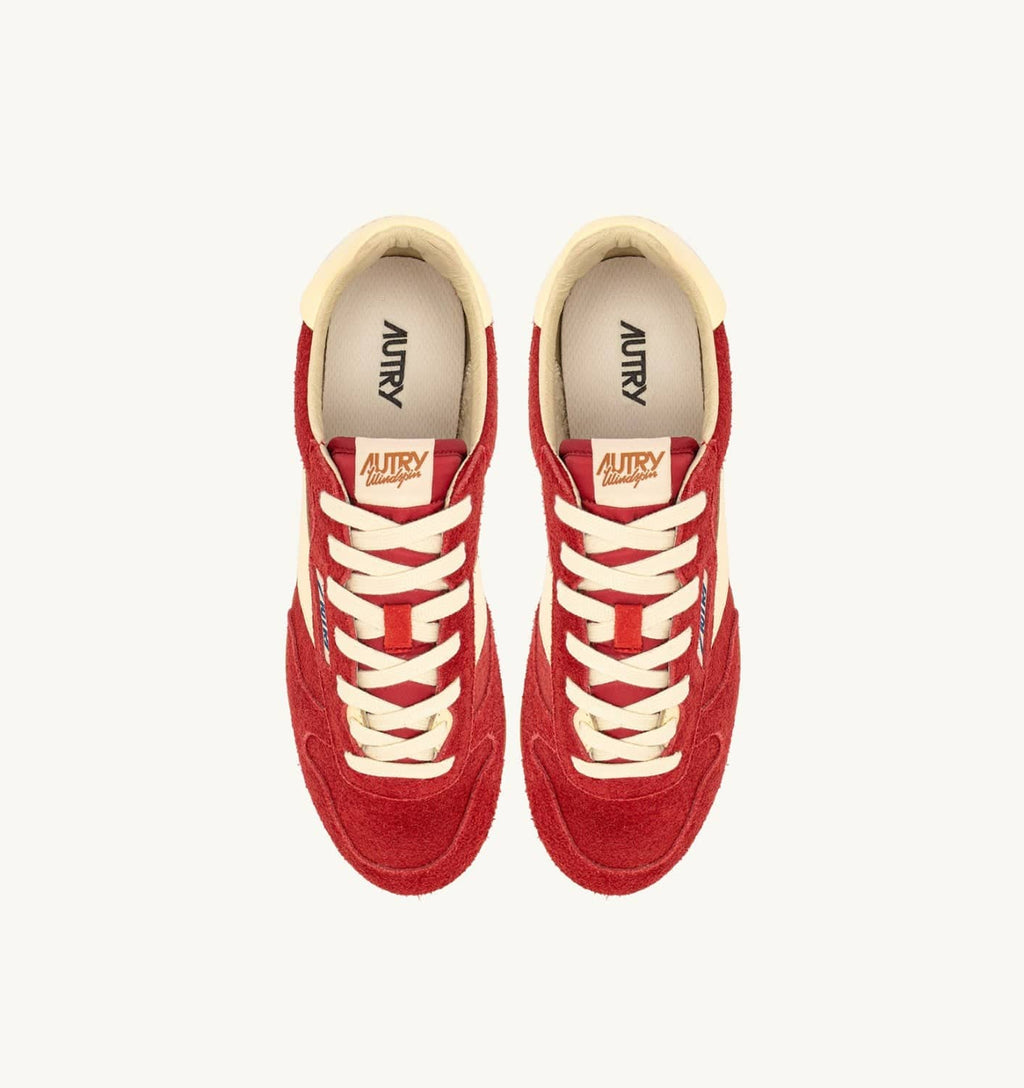 SNEAKERS WINDSPIN IN SUEDE E PELLE IMPERIAL RED E RUTABAGA