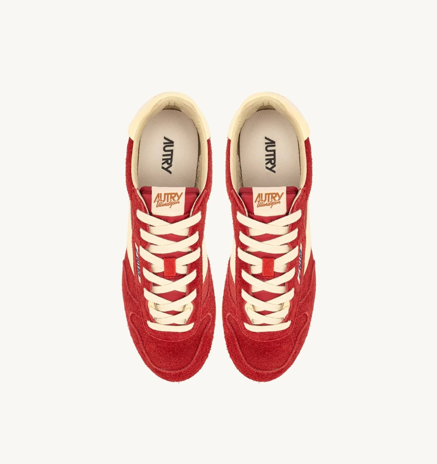 SNEAKERS WINDSPIN IN SUEDE E PELLE IMPERIAL RED E RUTABAGA