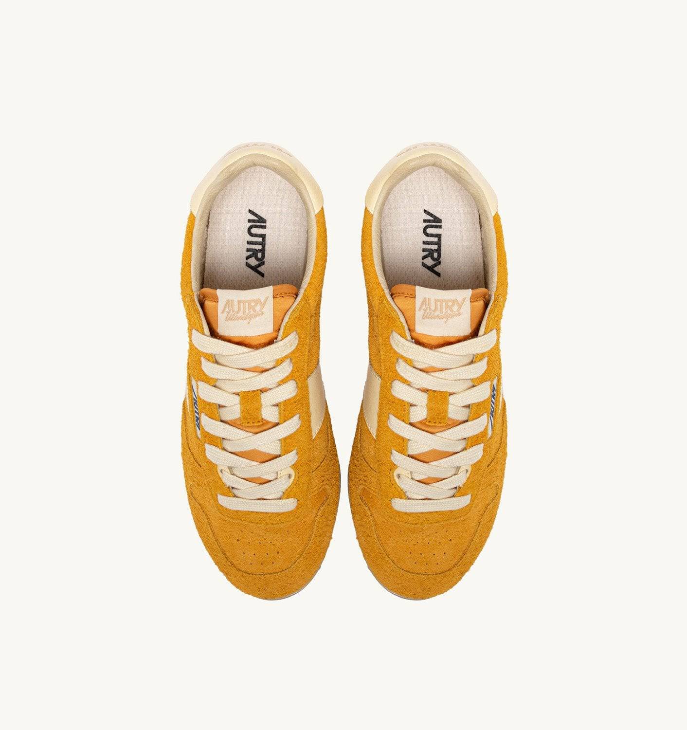 SNEAKERS WINDSPIN IN SUEDE E PELLE MINERAL YELLOW E RUTABAGA