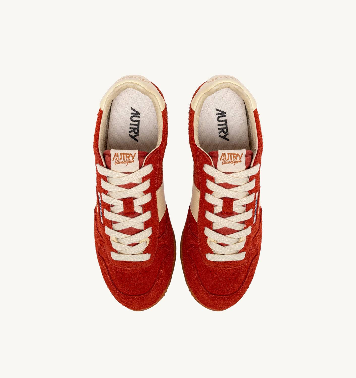 SNEAKERS WINDSPIN IN SUEDE E PELLE PARROT E RUTABAGA