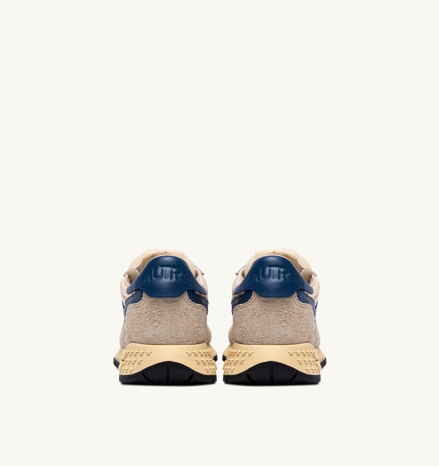 SNEAKERS REELWIND LOW IN NYLON SUEDE E PELLE ECRU' E ENSIGN BLUE