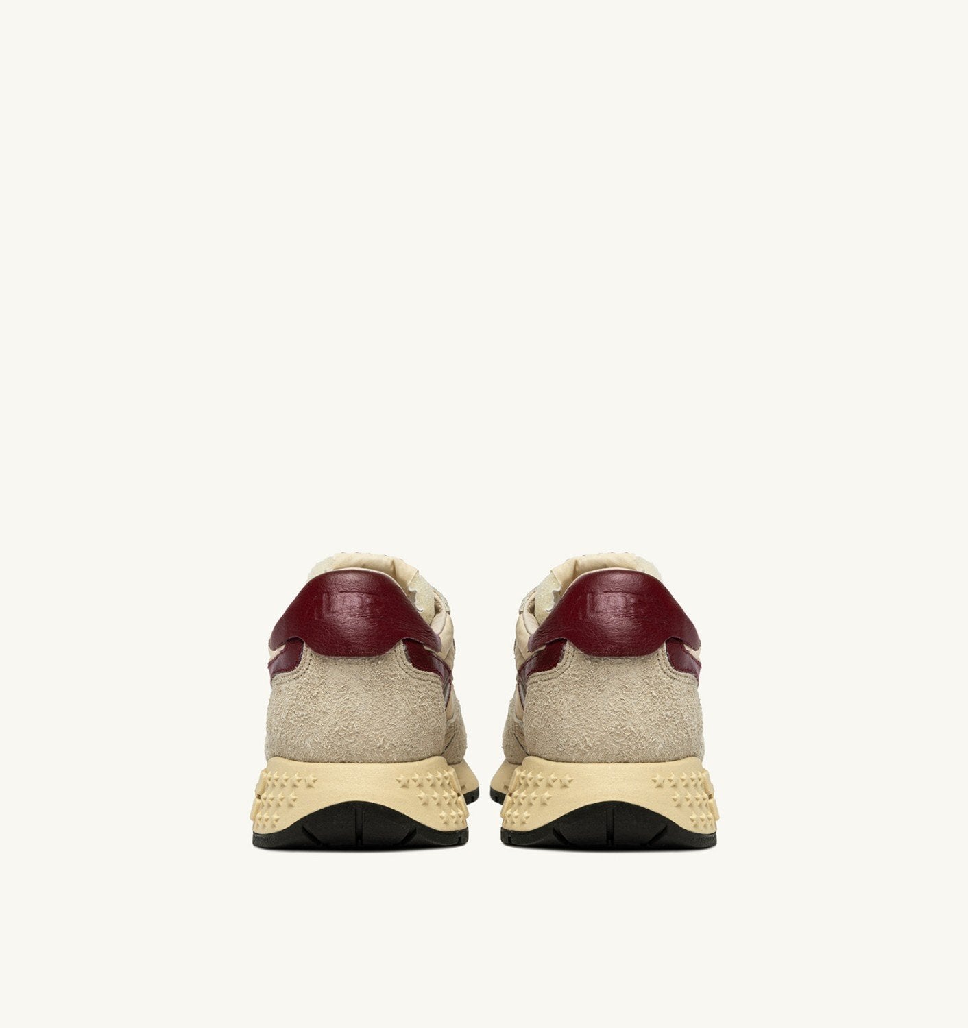SNEAKERS REELWIND LOW IN NYLON SUEDE E PELLE ECRU' E RUBY WINE