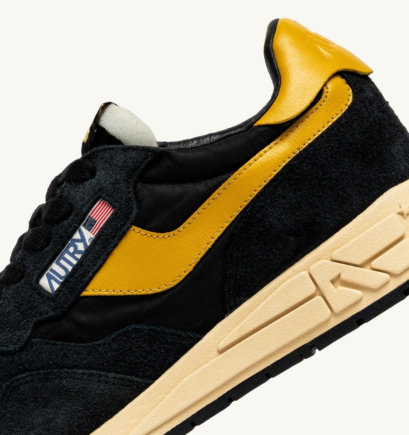 SNEAKERS REELWIND LOW IN NYLON SUEDE E PELLE GIALLO E NERO