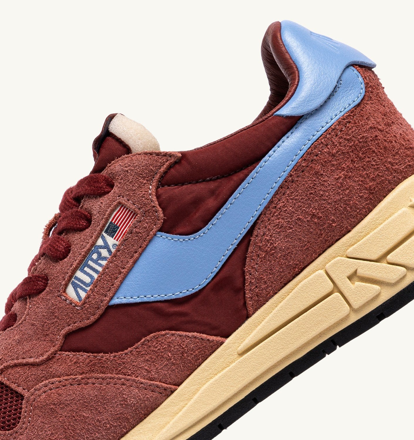 SNEAKERS REELWIND LOW IN NYLON SUEDE E PELLE HOT SAUCE E DELLA ROBBIA BLUE